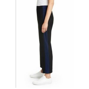 NWT Club Monaco Women's 12 Pants Black Blue Ryanne
Slim Side Stripe Trouser